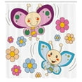 thumbnail image 3 of Ambesonne Cartoon Shower Curtain, Butterfly Couple, 69"Wx75"L,, 3 of 3