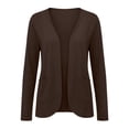 thumbnail image 7 of Fnooota Women's Fall Cardigans with Pockets, Soft 3/4 Sleeve Open Front Lightweight Casual Women's Open Front Cardigans Brown Size XL, 7 of 7