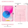 thumbnail image 3 of Case for iPad 10th Generation 10.9-inch 2022, with Built-in Screen Protector and Kickstand, Rugged Full Body Protective Cover for New Apple iPad 10.9 Inch - Light Pink, 3 of 13