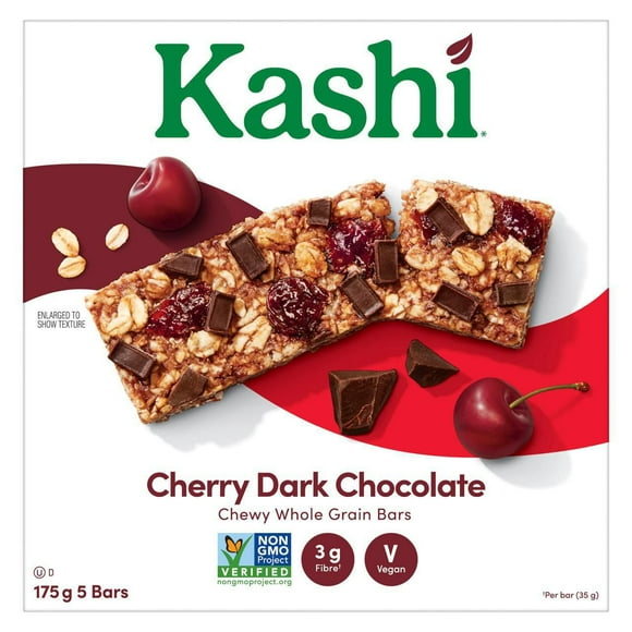 Kashi Barres de céréales entières, Cerises et chocolat noir, 175g, 5 barres 5 x 35g