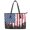American Flag Pattern, variant on Uourmeti Fall Village Scene Satchel Purse for Travel, PU Leather Saddle Handbag with Casual Durable Top Handle Tote Bag