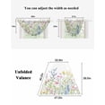 thumbnail image 6 of Waterfall Valances for Windows, Spring Floral Kitchen Sheer Valance Curtains, Colorful Watercolor Botanical Summer Rod Pocket Elegant Swag Valances for Living Room Bedroom, 47.2"x38.5", 1 Panel, 6 of 8