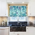 thumbnail image 6 of Paisley Floral Kitchen Curtains 2 Panels UV Protected Tier Curtains, Half Window Curtains Kitchen Tiers for Guest Room Bathroom Sink Laundry Room Basement,24"x27", 6 of 7