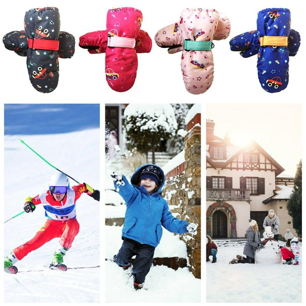 Gants de ski thermique Enfants Enfants Polaire d'hiver Imperméable