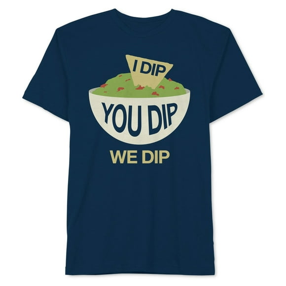 Hybrid Mens I Dip You Dip We Dip Graphic T-Shirt, Blue, Medium
