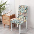 thumbnail image 4 of Tribal Style Bohemian Dining Chair Covers Set of 4, Stretchable Washable Slipcovers with Rustic Retro Artistic Patterns, Removable Polyester Seat Protectors for Farmhouse Kitchen or Dining Room, 4 of 7