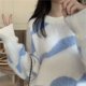 thumbnail image 5 of Suéteres de colores contrastantes para mujer, de invierno, dulces, cálidos, estilo femenino coreano, tiernos, elegantes, para uso diario, con bloqueo, temperamento versátil., 5 of 5