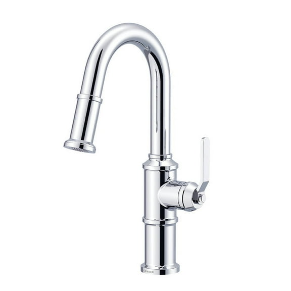 Gerber D150537 Kinzie 1.75 GPM Single Hole Pull Down Bar Faucet - Chrome