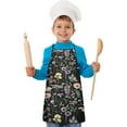thumbnail image 2 of Pioneer Flower Floral Print Pattern Kids Aprons for Girls and Boys,Adjustable Neck Strap Toddler Aprons for Kids Cooking Baking, 2 of 7