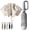 Gray, variant on Reverse Automatic Folding Umbrella with Ring Buckle Handle, Reflective Safety Strip, Sturdy Windproof 10 Rib Compact Inverted Travel Umbrella