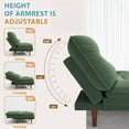 thumbnail image 2 of Homall Futon Sofa Bed with Adjustable Backrest & Five Angles Adjustable Armrests Sofa Couch for Small Spaces Living Room Office,Corduroy Green, 2 of 7