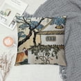 thumbnail image 2 of Leisuo Decorative Square Throw Pillow Cover Classic Chinachinese Paintingthe Tile Old Bird House Country Landmarks Retro Spring Vintage Cushion Pillowcase Decorations for Car Bed, 2 of 5
