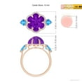 thumbnail image 4 of ANGARA Natural Six-Petal 6.5 ct Amethyst Flower Cocktail Ring in 14K Rose Gold for Women (Size-10mm) | February Birthstone, Birthday, Anniversary, Jewelry Gift for Women | Natural Amethyst Ring, 4 of 9