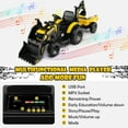 thumbnail image 6 of Infans 3-in-1 Kids Ride On Excavator Bulldozer 12V Electric Tractor Remote w/ Trailer, 6 of 7