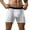 White, variant on TNOBHG Men Shorts Briefs Men's Summer Panties Breathable Mesh U Convex Shorts Briefs with Patchwork Color High Elasticity Underwear Long Leg Underpants Slim