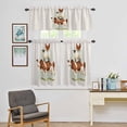 thumbnail image 5 of Kitchen Window Curtains Valance and Tier Set, Farm Cattle Sheep Chicken Rod Pocket Tier Curtains and Valance 3 Piece Set, Farmhouse Animal Retro Window Treatment for Bedroom Living Room, 5 of 9