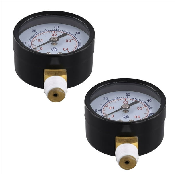 2 Manómetros de Presión de Filtro ECX270861 para Filtro de , Modelo 1/4 de Pulgada NPT, para Piscina