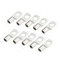 thumbnail image 1 of Unique Bargains 8.4mm Stud Hole Copper Cable Lug Wiring Terminal Silver Tone 10 Pcs, 1 of 3