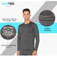 thumbnail image 5 of Bodtek Mens Crew Neck Long Johns Base Layer Set (Navy 4X-Large), 5 of 6