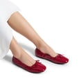 thumbnail image 6 of Women Foldable Flats Square Toe Ballet Shoes Bowknot Detail Comfortable Lightweight Slip On Dress Flats for Travel, 6 of 9