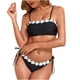 thumbnail image 1 of Conjunto de Bikini de Cintura Alta para las Mujeres Bandaje sin Espalda Sólido Traje de Baño de Dos Piezas con Sujetadores Acolchados Extraíbles, Diseño de Corte Alto para Vacaciones en la Piscina de, 1 of 9