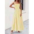 thumbnail image 4 of PRETTYGARDEN Women's Maxi Striped Dress Summer Sleeveless Square Neck Smocked A Line Long Flowy Spring Vacation Sundress, 4 of 10