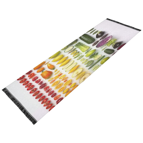 Vintage Modern Runner Rug,Non Slip Machine Washable 72"x23.5" Polyester Material Pet-Friendly Durable,Applicable to Entryway Rug Living Room Rug Purple Cabbage