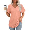 thumbnail image 1 of Tops OFEEFAN Ropa de vacaciones de playa para mujer Coral Pink S, 1 of 6