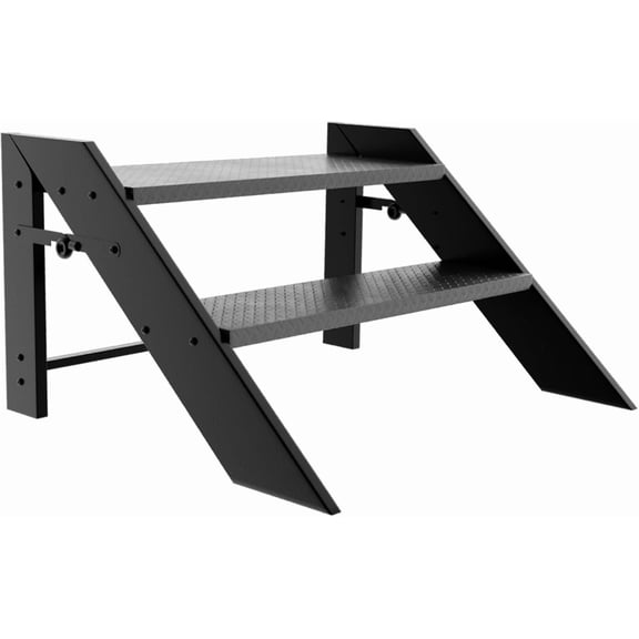 HJTERStep Ladder, Foldable Step Stool, 2 Step Folding RV Steps, Camper Steps Outdoor, for Reaching High, Travel Trailer, Mobile Home, Spa