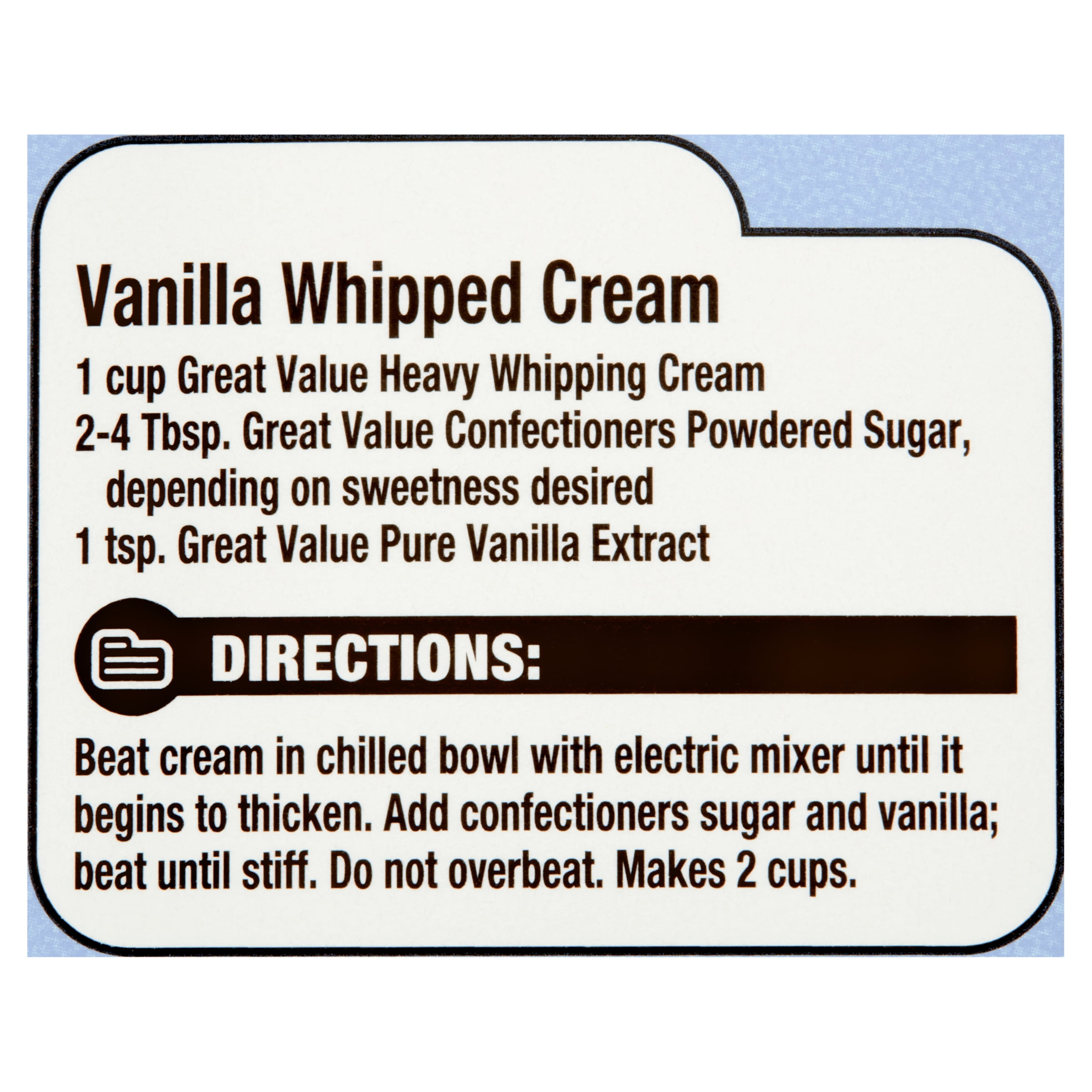 Extrait de vanille artificielle Great Value 250 ml