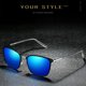 thumbnail image 4 of Gafas de sol polarizadas UV400 de moda Retro marco cuadrado de Metal elimina el deslumbramiento gafa Abanopi Lente G15 dorada y negra, 4 of 7