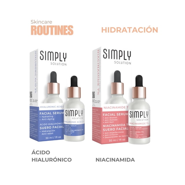 Set Acido Hialuronico 2% y Niacinamida 7% Simply Solution