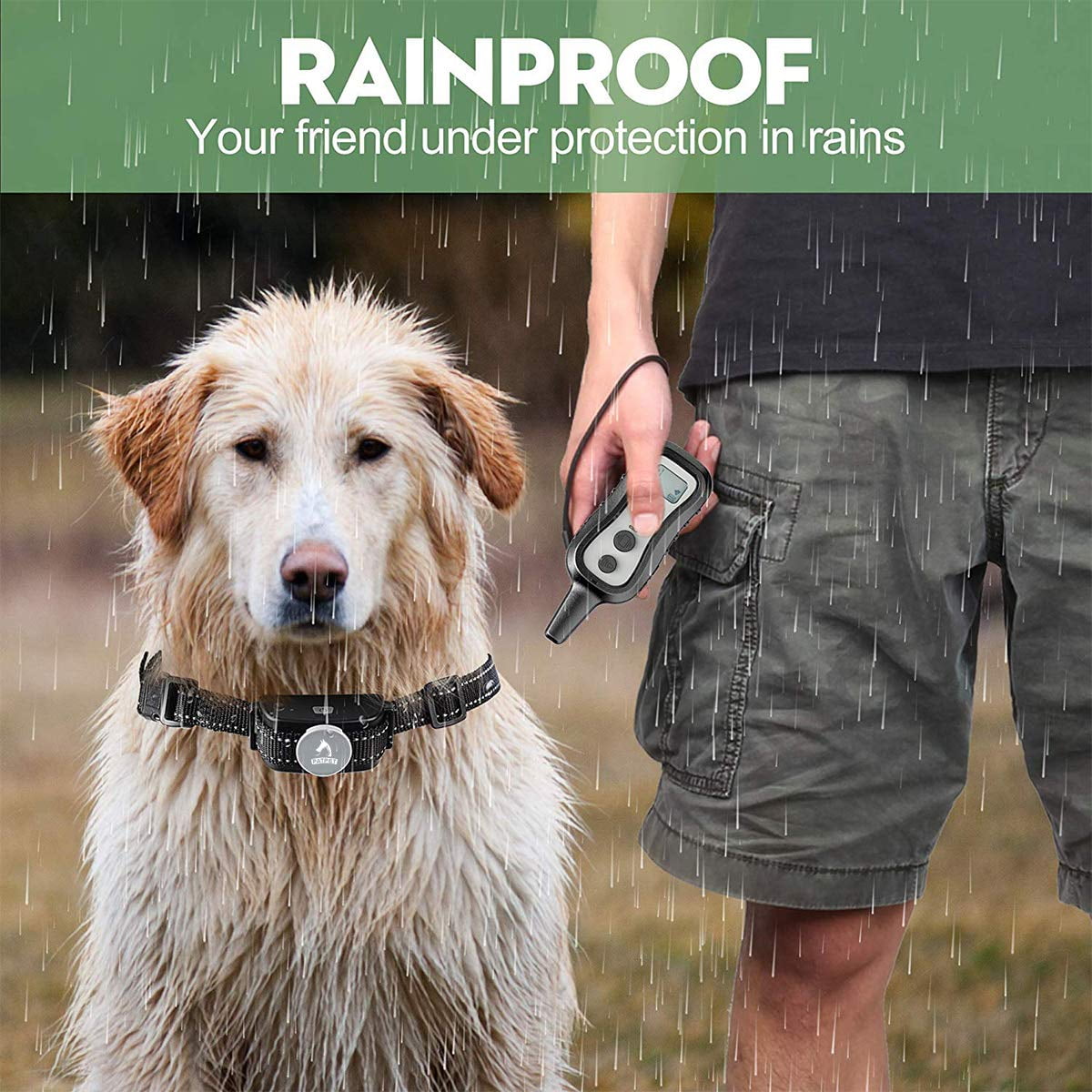 Vibration and Shock Rainproof for Small Medium Large Dogs PATPET Dog Training Collar- Dog Shock Collar with Remote w//3 Training Modes Up to 1000 ft Remote Range Beep