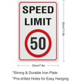thumbnail image 2 of Speed Limit 50Km Sign Signs Outdoor, Uv Printed Aluminum 12 X 8 In, Weatherproof And Security Signs For Home Or Business, 2 of 6