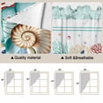 thumbnail image 5 of Swag Valance Curtains for Windows, Teal Green Starfish Light Filtering Kitchen Curtains with Rod Pocket, Summer Coral Beach Conch Coastal Window Treatment Valances for Living Room, 36x36 - 2 PCS, 5 of 9