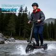 thumbnail image 5 of ASKGO Adult Foldable Electric Scooter with Seat, 1200W Peak Motor, 30MPH, 48V 15Ah Battery, 45 Miles &10" Off Road Tires, Dual Suspension Commuting Vehicle UL2272, 5 of 16