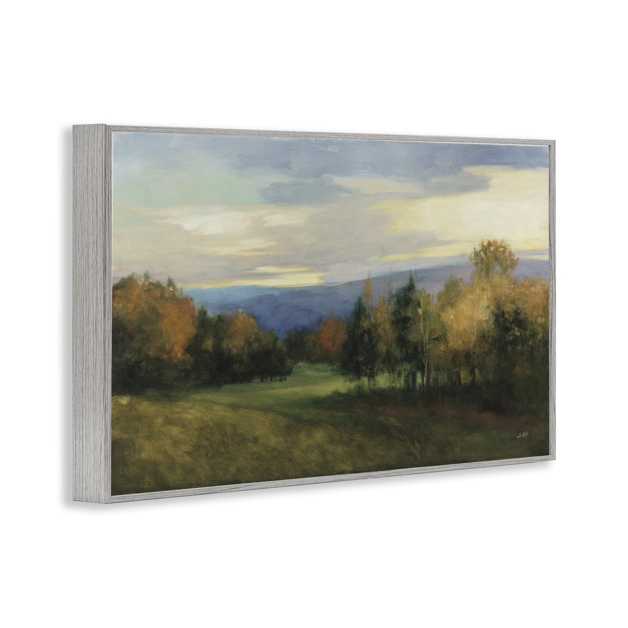 Stupell Industries October Meadow Countryside Gray Framed Giclee Art, design by Julia Purinton