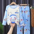 thumbnail image 1 of Conjuntos de pijamas de seda de leche para niños, ropa de dormir de Anime Kawaii Sanrioed, Cinnamoroll Kuromi, ropa de casa para niños y niñas, otoño 2023, 1 of 4