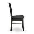 thumbnail image 2 of East West Furniture SHDL3-BLK-W - 3-Pc Modern Dinette Room Set - 2 Wooden Dining Chairs and 1 Dining Table - Black Finish, 2 of 6