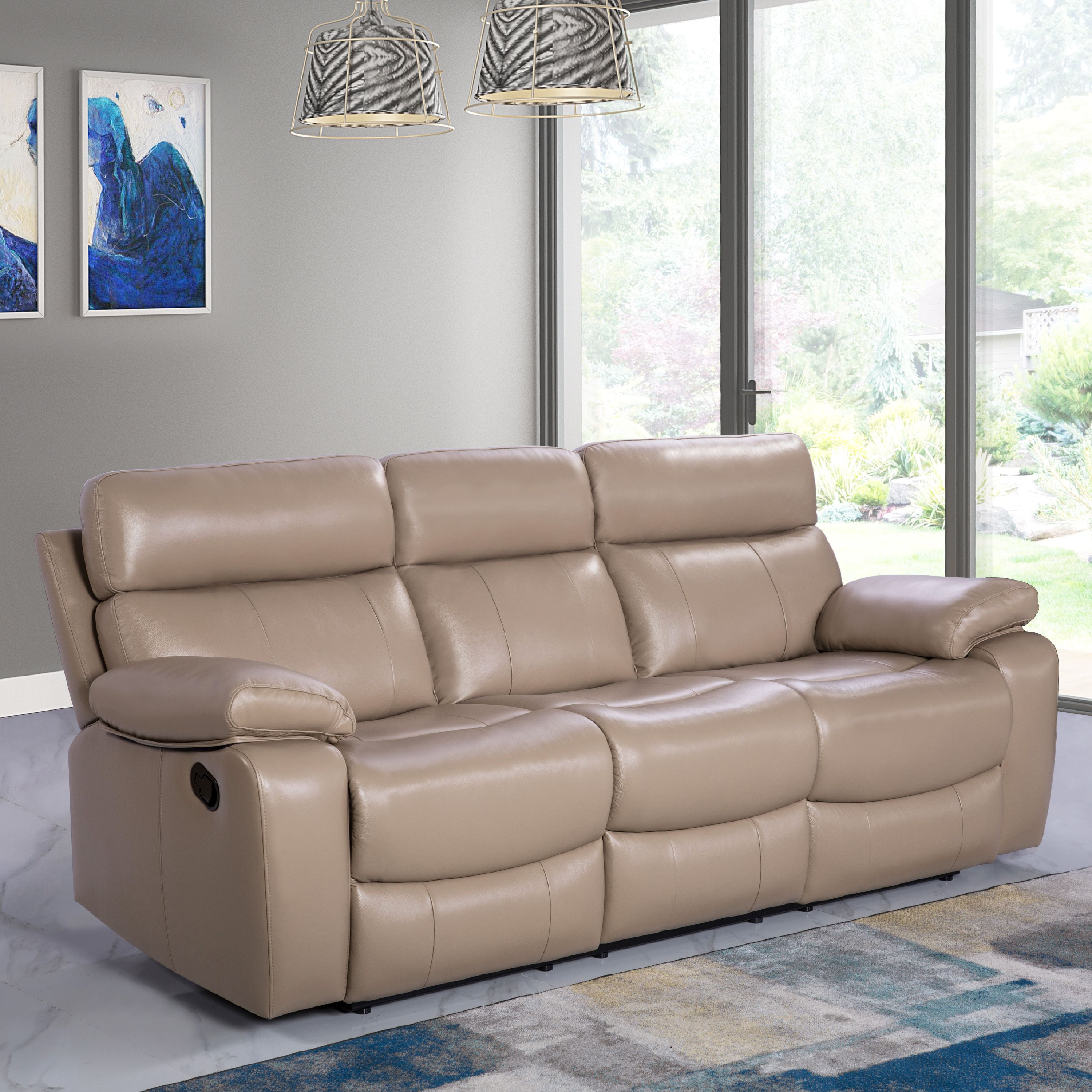 leather reclining sofa