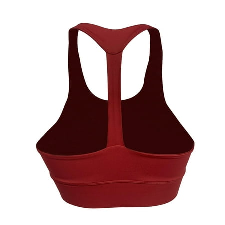 

Cathalem Women Fitness Beautiful Hot Sexy Yoga Bra Back Plug Cell Phone Pocket Yoga Bra Sports Bra Dry Fit Tops for Women Vest Wine XX-Large