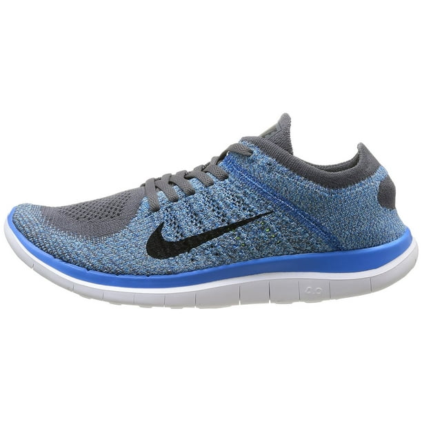 Nike Men's Free 4.0 Flyknit Running Gray/Photo Blue - Walmart.com