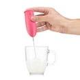thumbnail image 4 of Pink Bodum Schiuma Battery-Powered Milk Frother: Handheld Wand for Coffee, Stainless Steel & Plastic, 4 of 5
