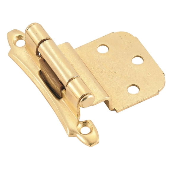 Amerock CM79283-XCP5 3/8" Self-Closing Inset Face Frame Cabinet Door Hinge Bright Brass - pack of 5