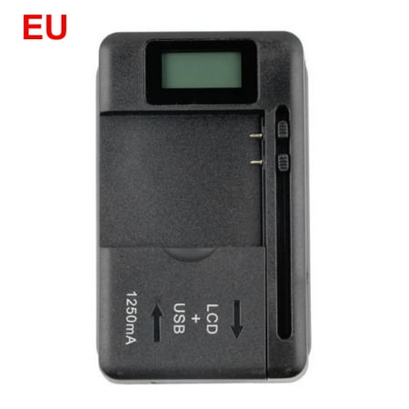 Universal Cell Phone Battery Charger - Universal Battery Charger with LCD Indicator Screen for Cell Phones 1 USB-Port