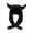 horn black, variant on Trendy Devil Hat Headwear with Horn for Hiking Camping Adjustable Cap with Button Novelty Skull Hat