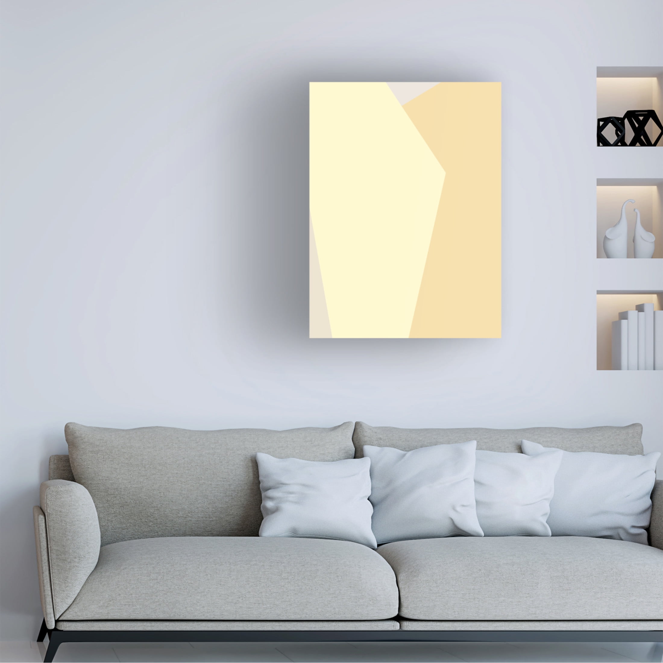 Trademark Fine Art Pictufy Studio  Abstract Yellow Canvas Wall Art