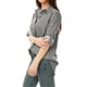 thumbnail image 2 of CamiDe Mujer Con Cuello De SolaY Mangas Largas Enrolladas Con Botones Negro M, 2 of 5
