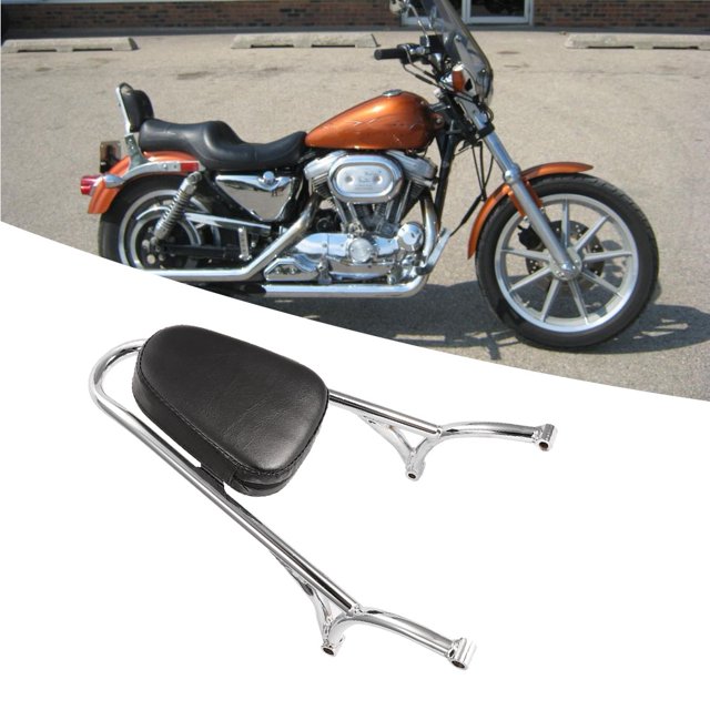 Respaldo Negro Para Motocicleta, Respaldo Para Pasajero De Motocicleta, Cojín Sissy Bar Para XL883/XL1200/48 2004-2015 Plateado ANGGREK Motorcycle Passenger Cushion