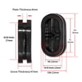 thumbnail image 2 of Flyshop 4-Pack Black 13 x 27 mm, 1/2" x 1-1/16" Drill Hole Double-sided Rectangle Firewall Hole Plugs, Synthetic Rubber Grommets Wire Protection, 2 of 7